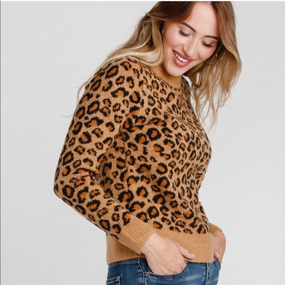 ♥︎ Warehouse One Leopard Print Sweater ♥︎